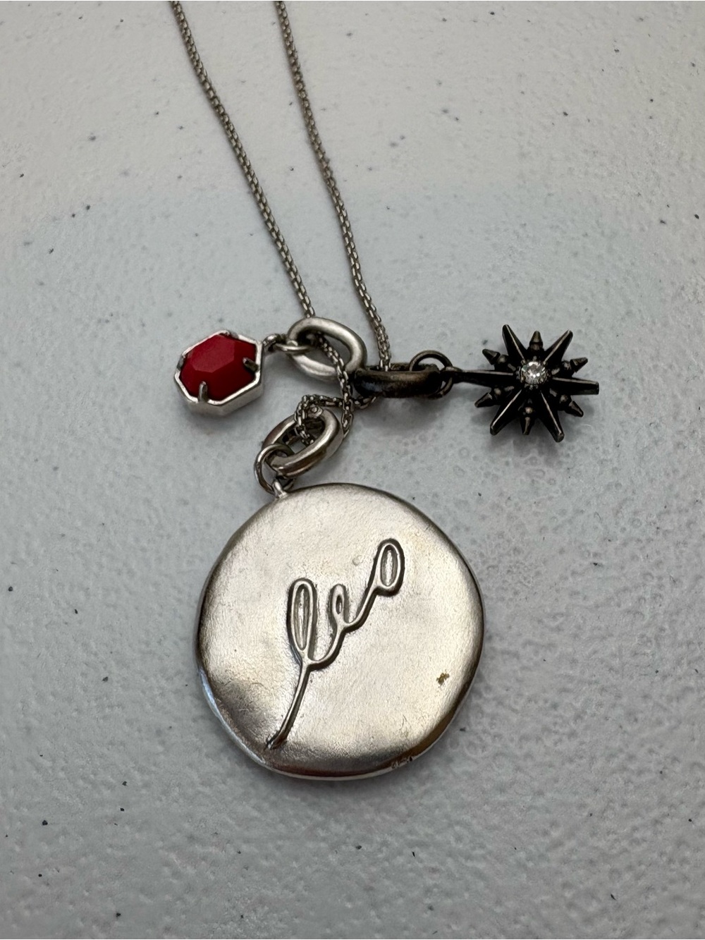 Kendra Scott Leo Zodiac Pendant Necklace Silver Tone with Charms Adjustable NWT